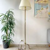 Vintage bronze and brass tripod floor lamp from the 1960s/70s – Adjustable height 190 cm