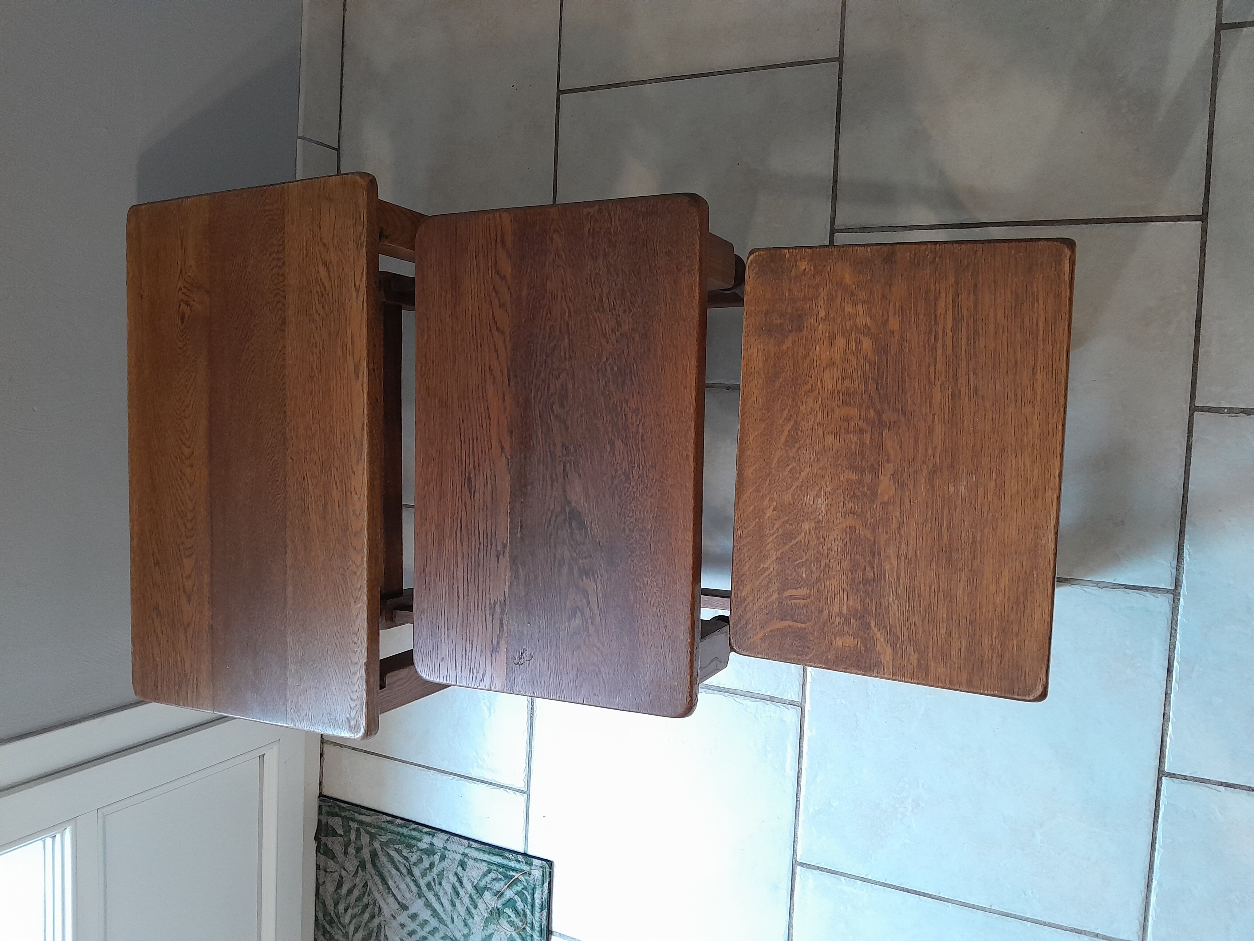 Old oak nesting table