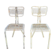 Paire de chaises métal perforé René Malaval 1950