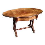 Oak coffee table with side flaps