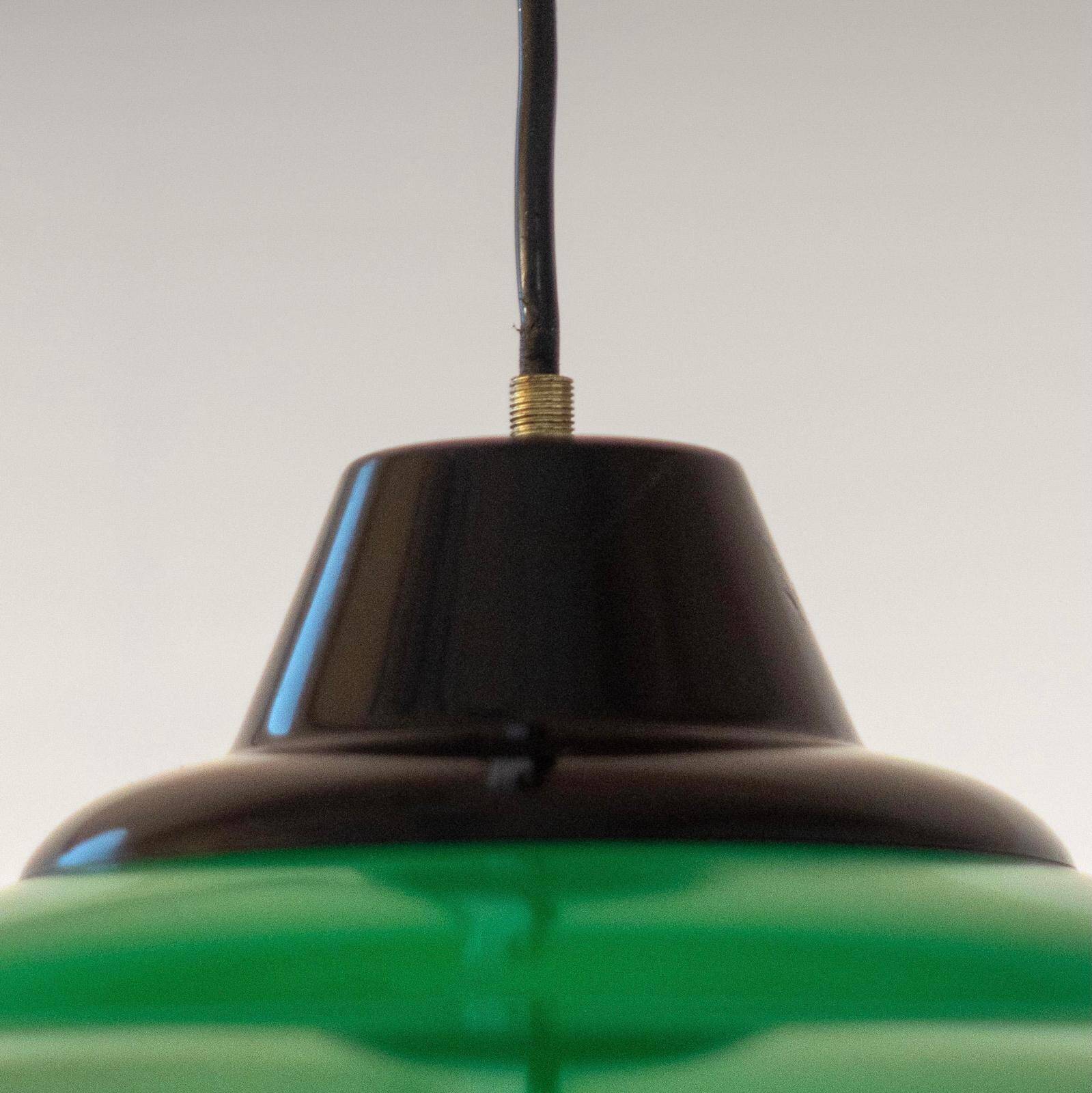 Lustre de billard vintage italien vert, années 1970