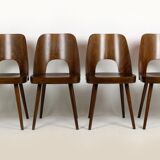 Set of 4 wooden chairs by Oswald Haerdtl for ton, 1950s, no. 515