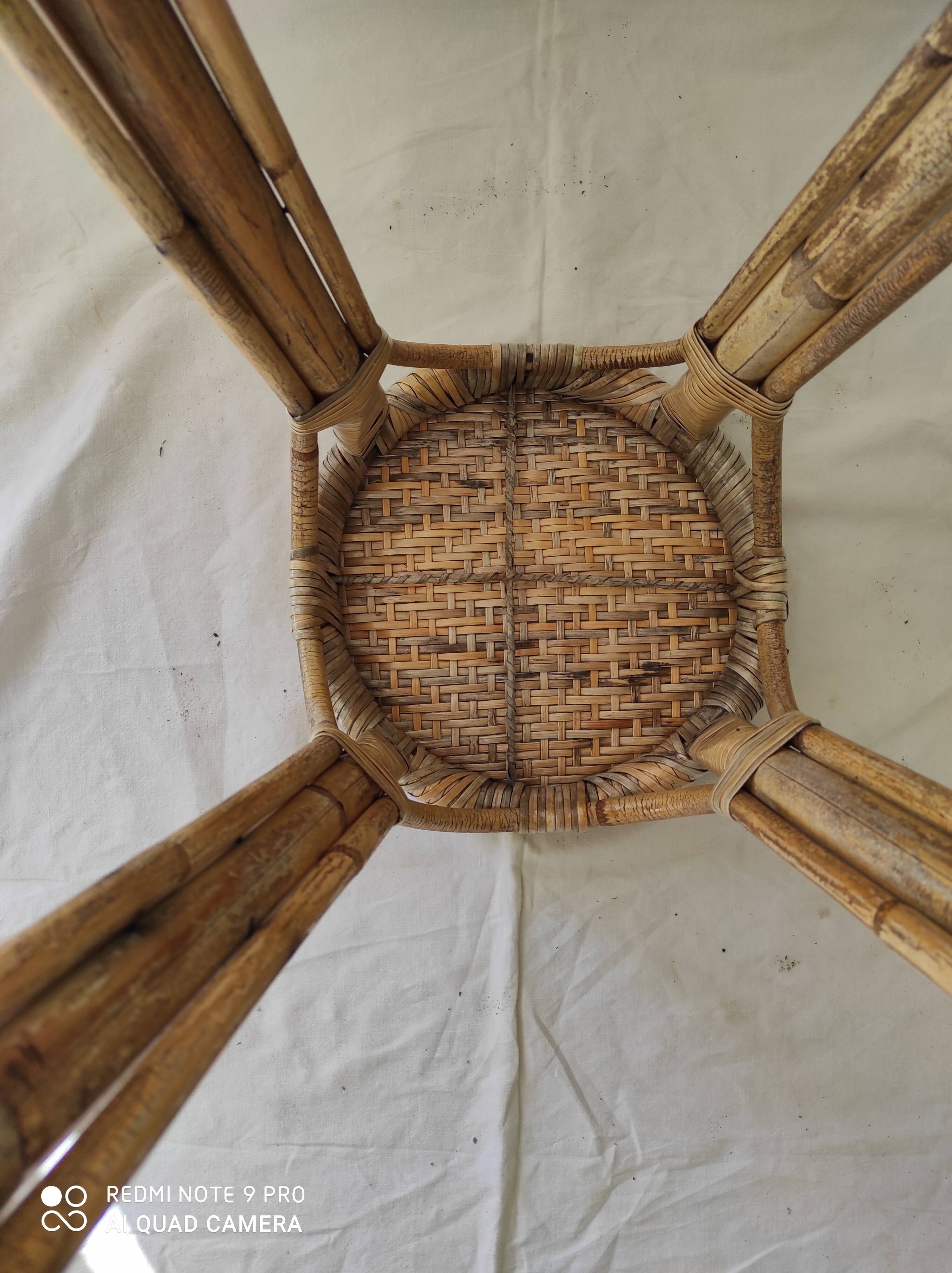 Rattan bar stool
