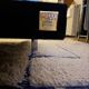 Glass and chrome metal coffee table