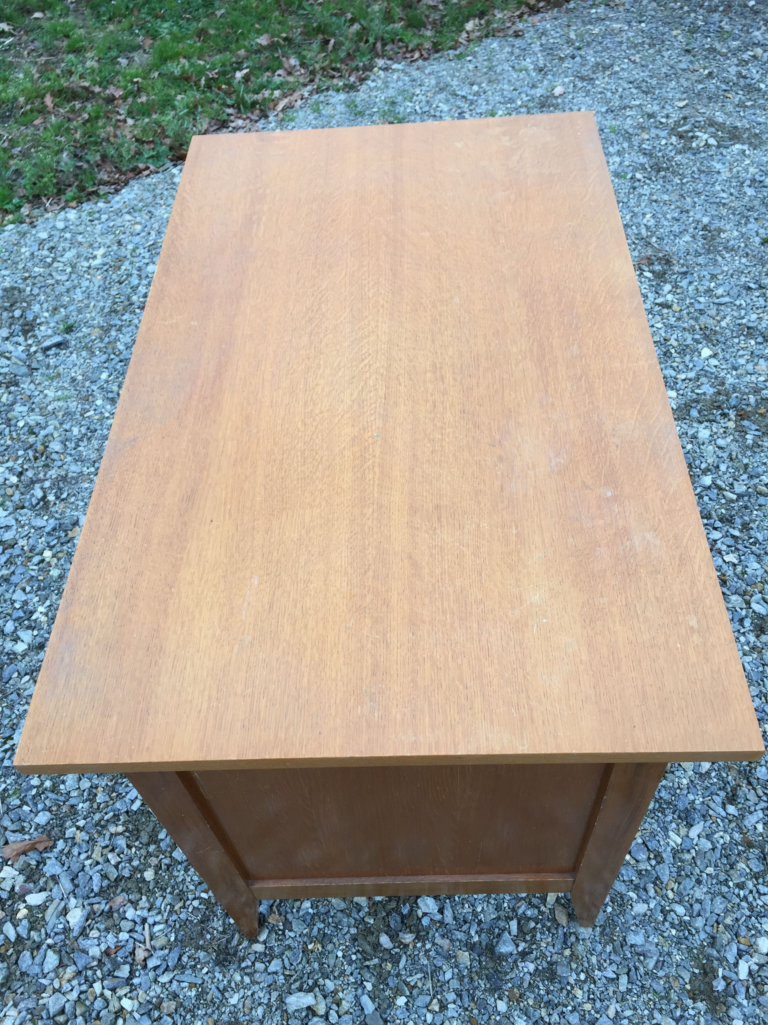 Vintage oak desk with 3 drawers
