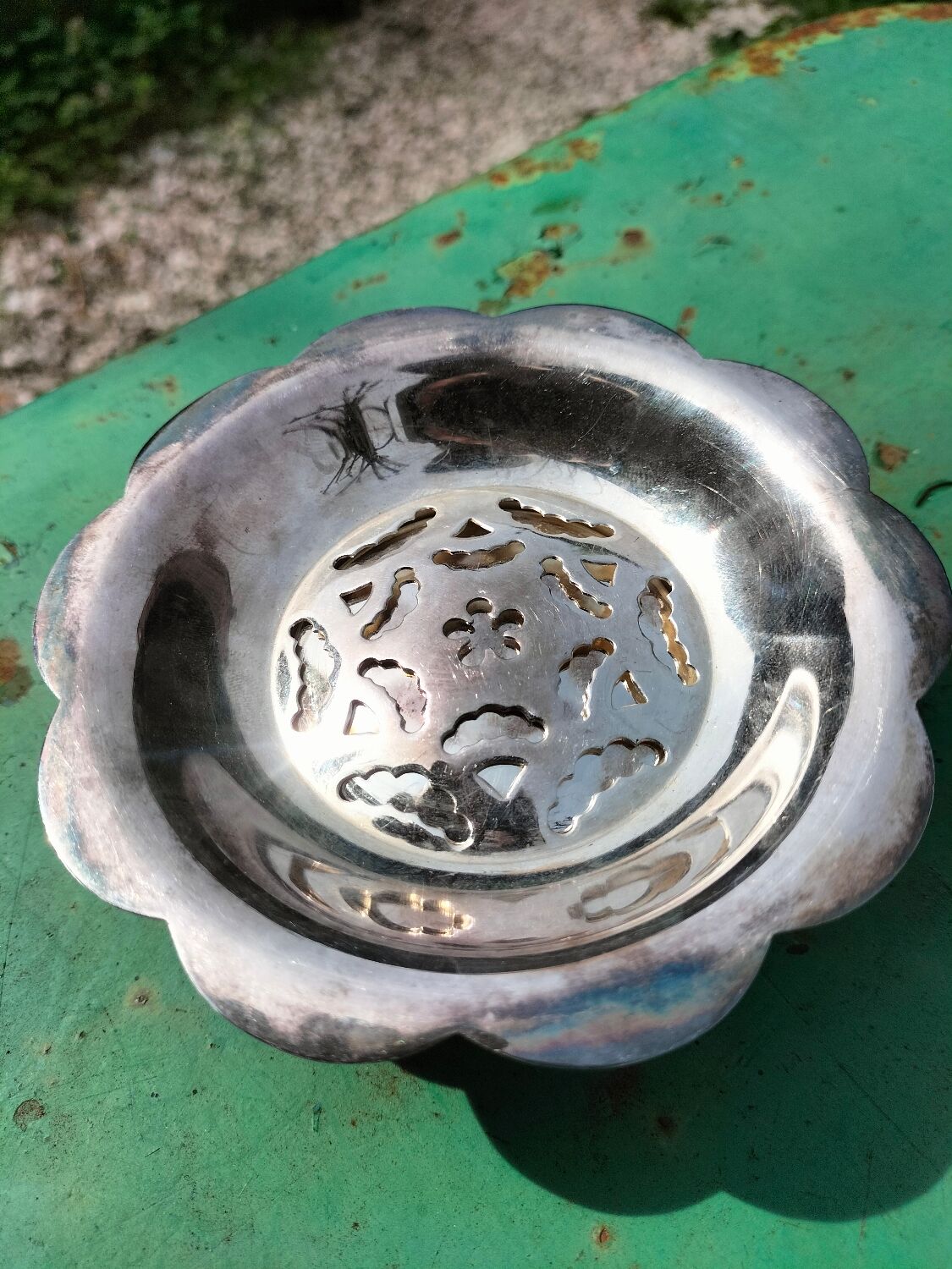 Silver-plated butter dish