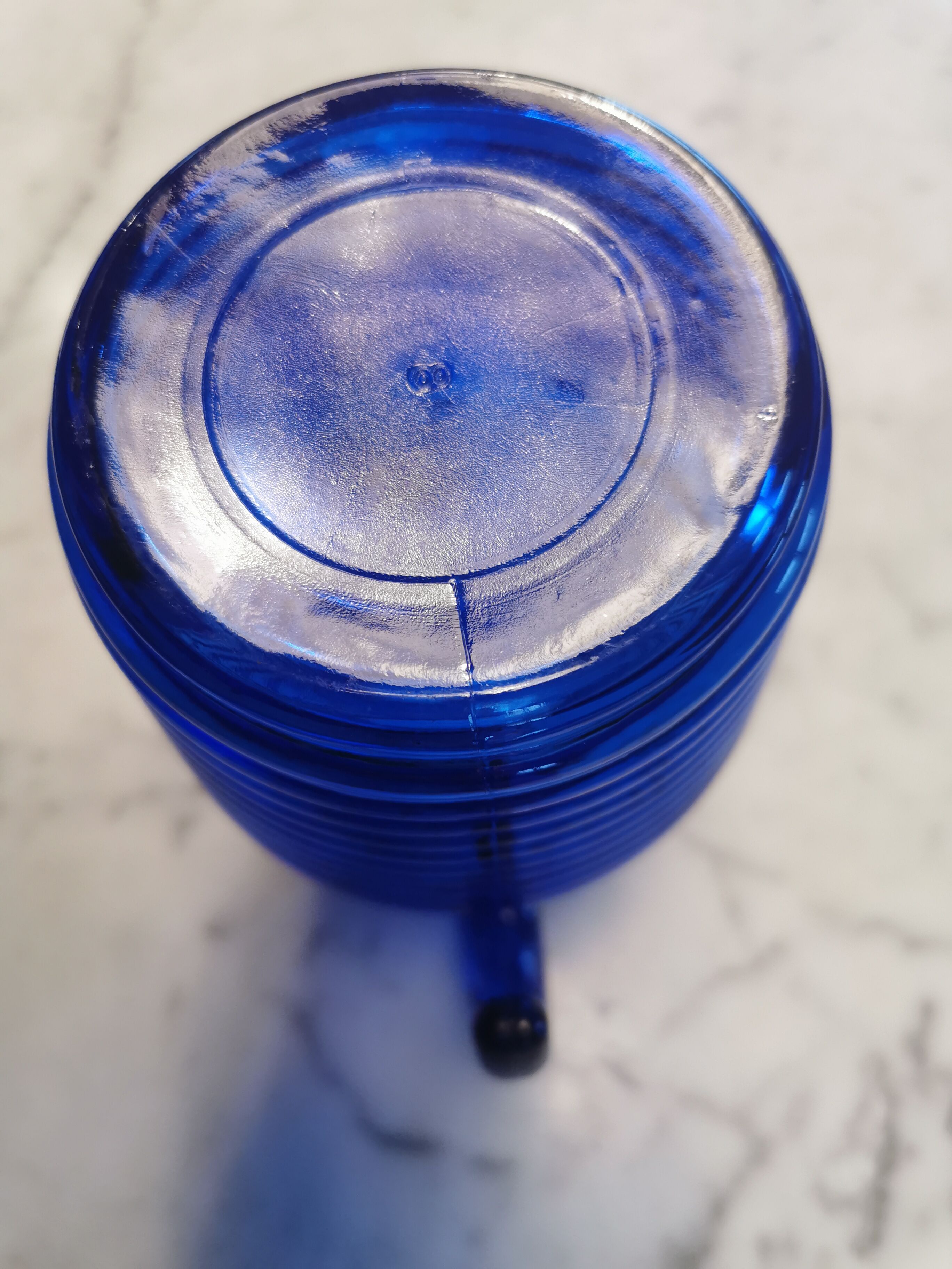 Midnight vintage glass carafe broc