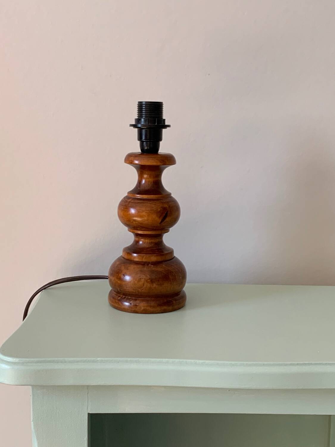 Vintage wooden lamp base