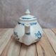 Antique glazed stoneware teapot with blue decoration – Saint-Uzé spirit