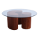 Table en bois de sapin et verre faite-main au Maroc