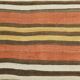 2x12 Warm Earth Tones Striped Lon Kilim Runner Rug, 65x366 Cm