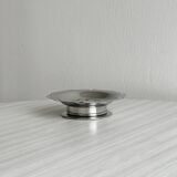 Coquillor butter dish in shiny silver metal