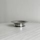 Coquillor butter dish in shiny silver metal