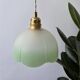 Vintage green and white flower pendant light - 2 copies available
