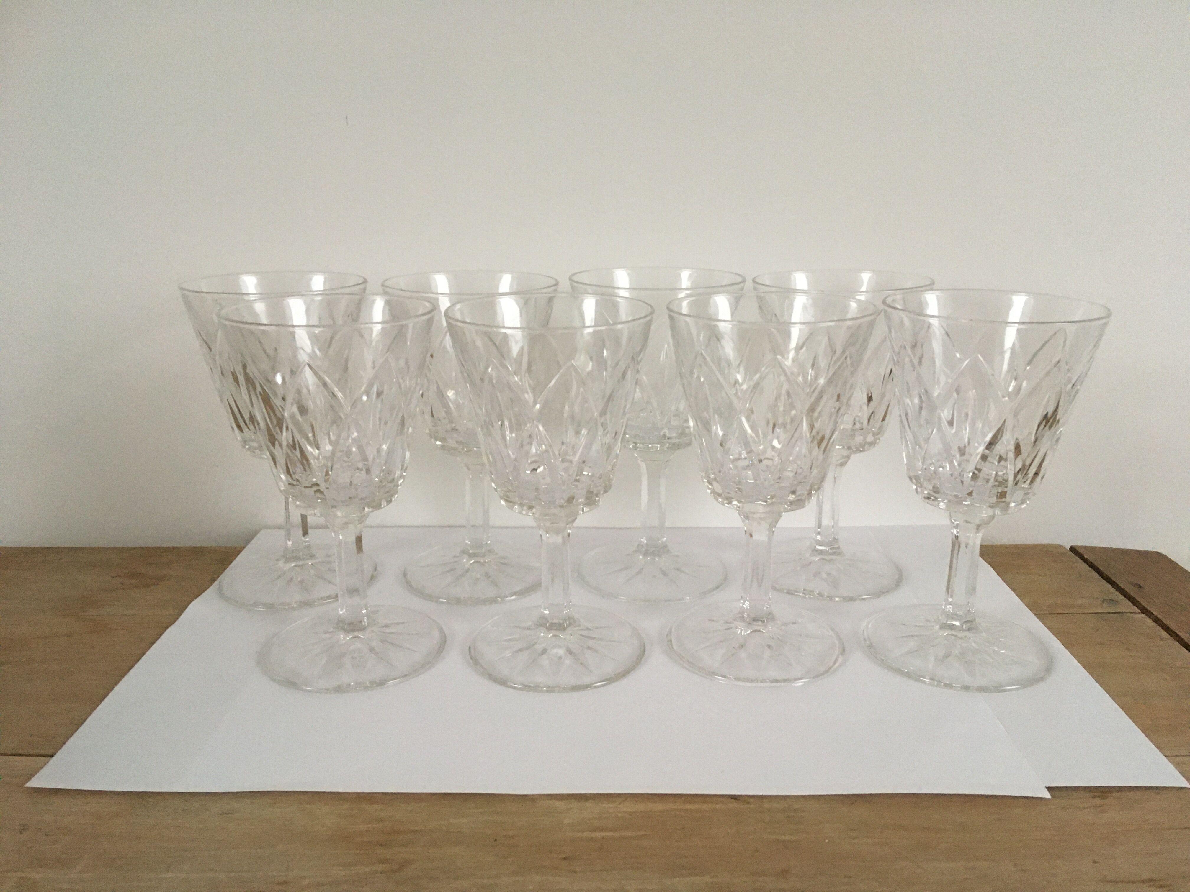 Verres à pied Cristal d'Arques modèle "Valençay"