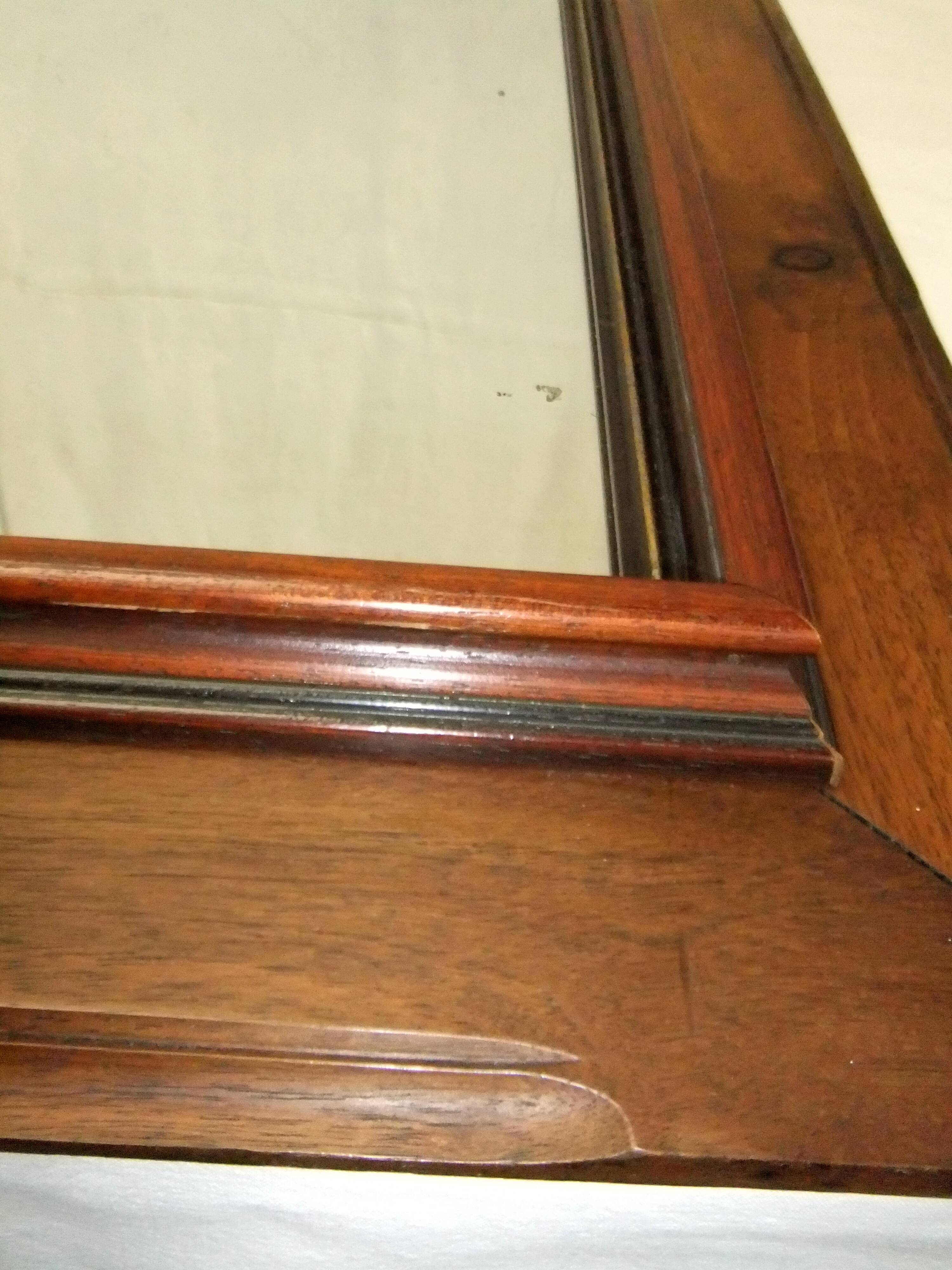 Louis Philippe 69cm silver-plated wooden mirror with gilded thread to hang
