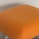 Pouf en tissu orange et métal tubulaire, 1970