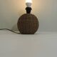 Vintage wicker and ceramic lamp – 1970s – Natural bohemian lamp