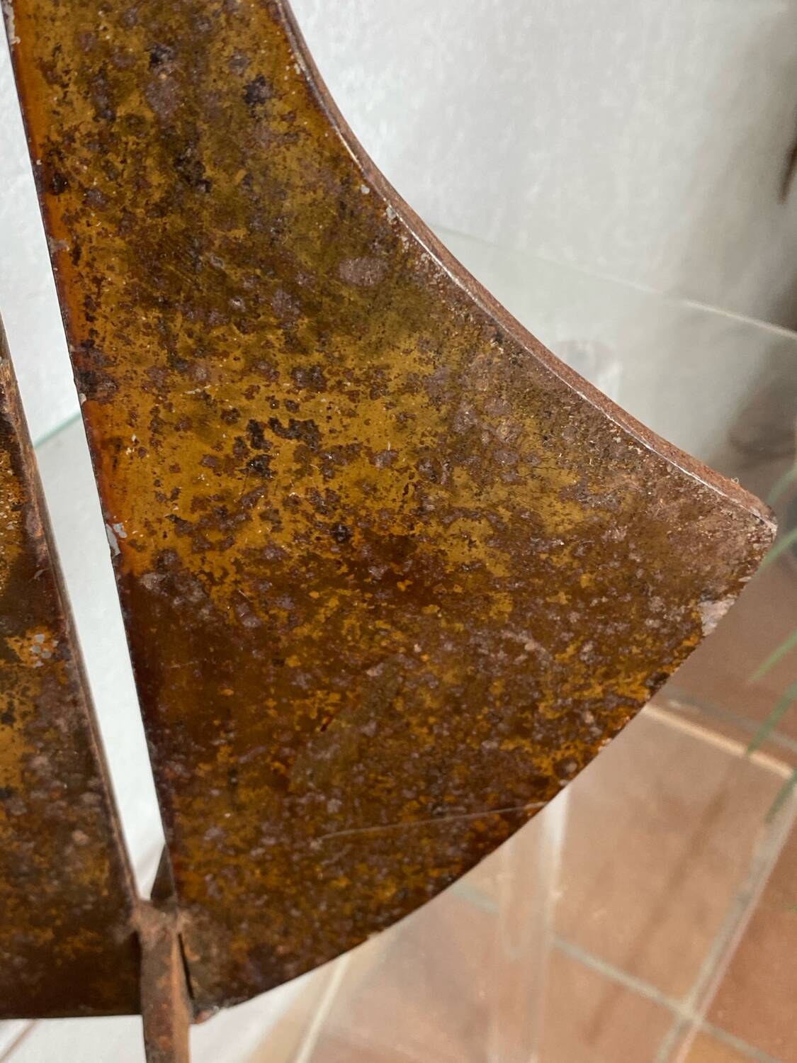 Large brutalist wrought iron chandelier, 1970s