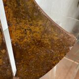 Large brutalist wrought iron chandelier, 1970s