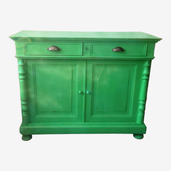 Old patinated Parisian buffet green