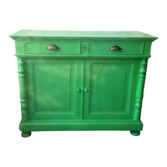 Old patinated Parisian buffet green