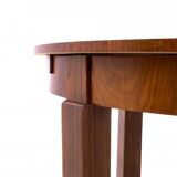 Oval Art Deco table from the 1940s, Poland. After renovation.