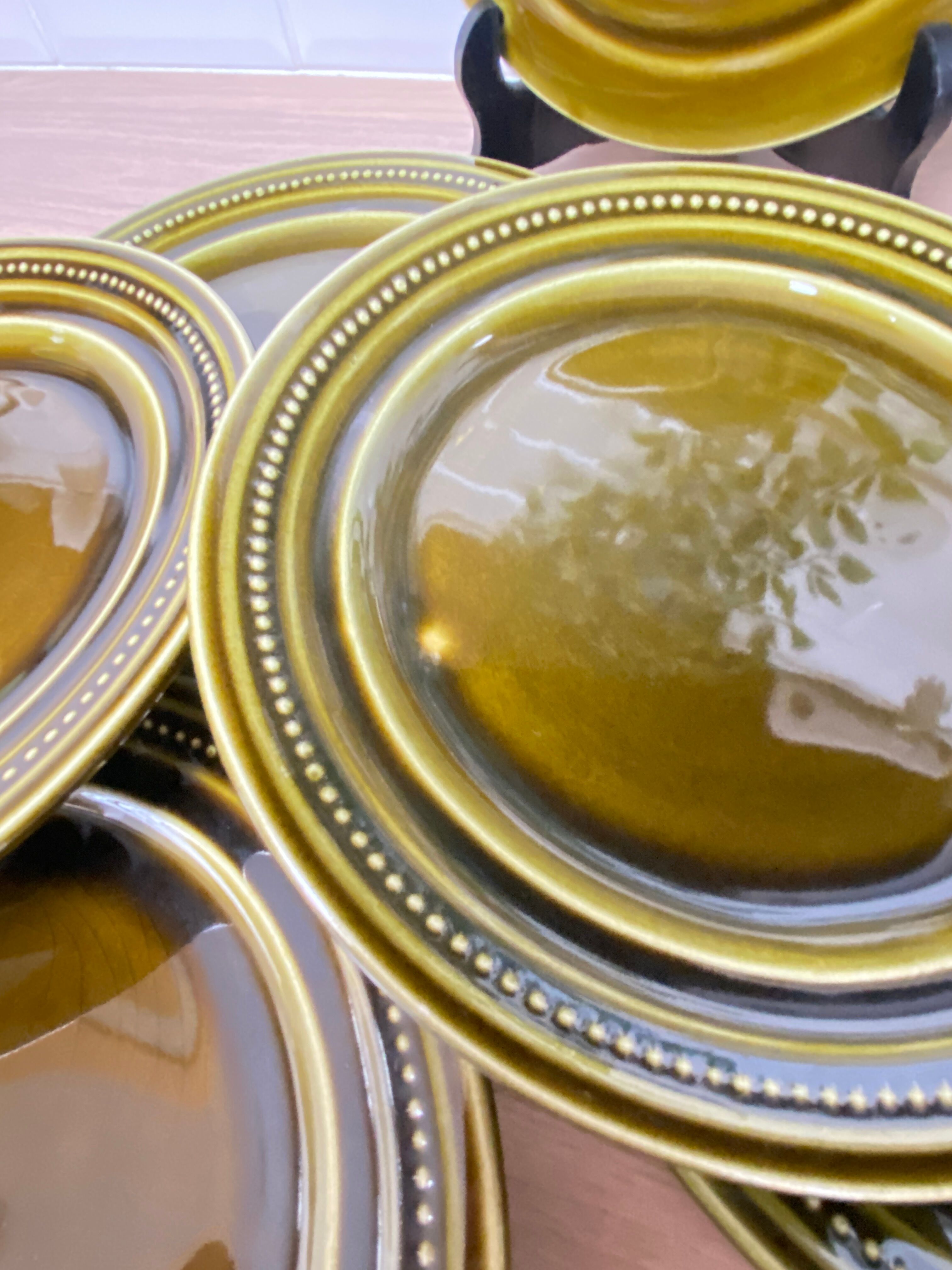 Set of 6 dessert plates in earthenware of St Amand