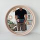 Vintage round mirror from the 60s/70s.