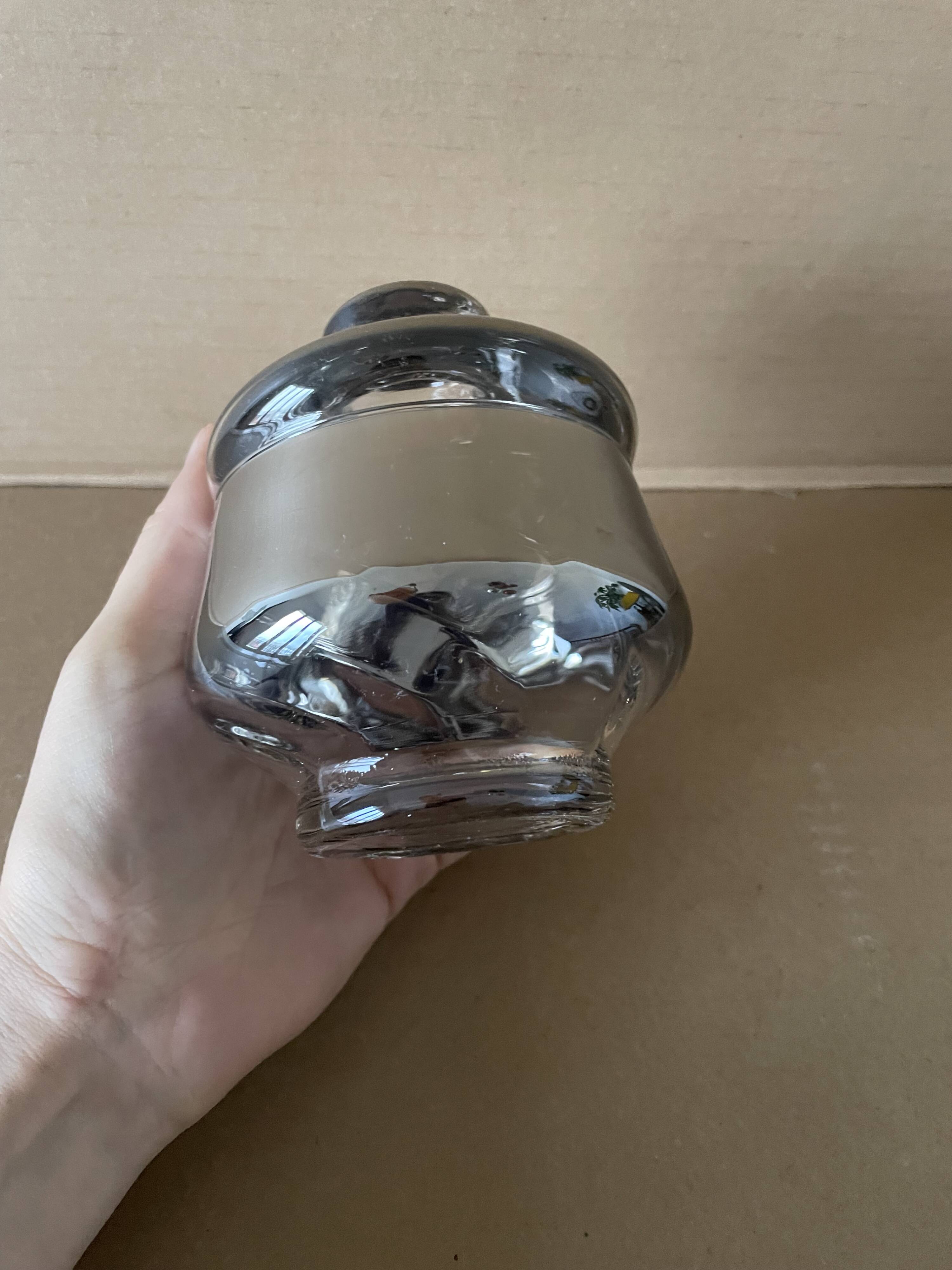 Bonbonnière en verre mercurisé
