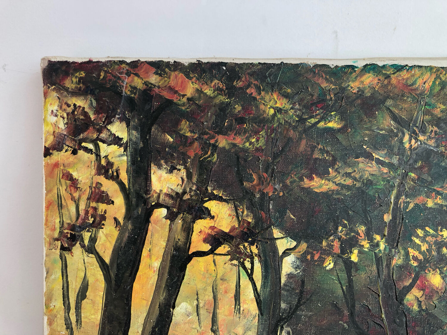 Oil on canvas autumn landscape