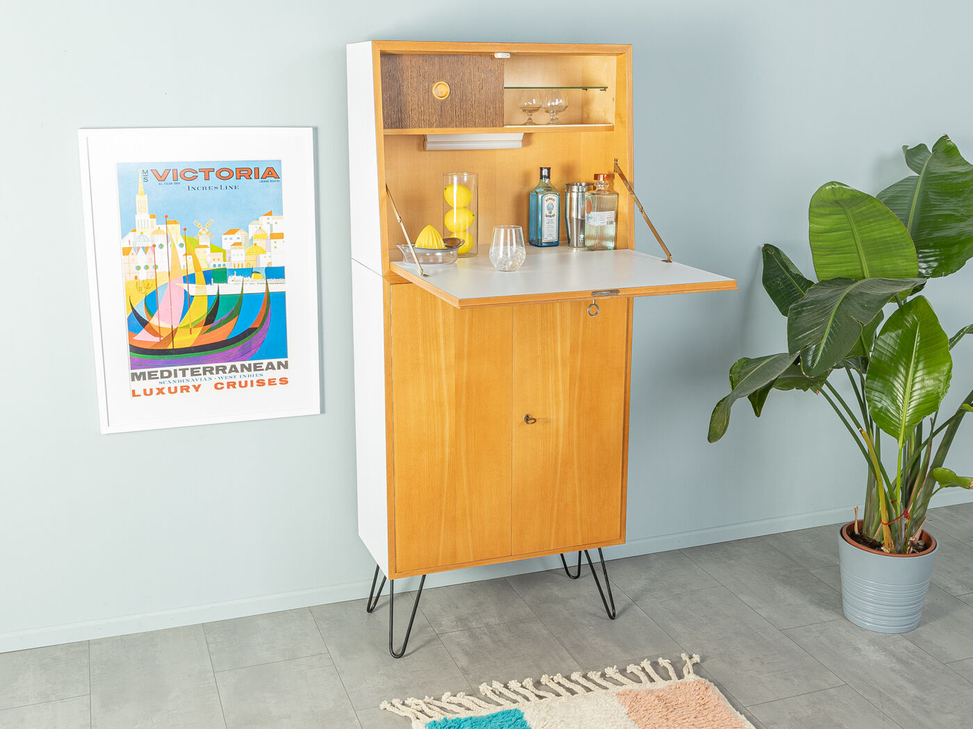 1950s Bar Cabinet, Oldenburger Möbelwerkstätten