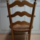 French country provence beech wood armchair with rush wicker seat