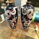 Paire de vases japonais émaillés