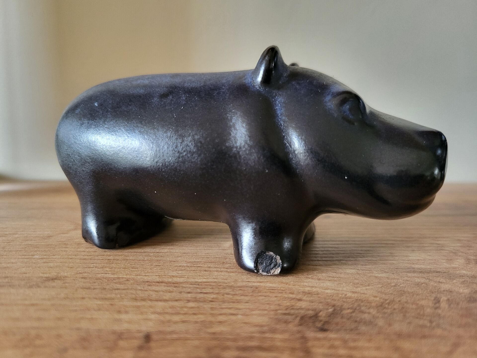 Uppsala ekeby, hippopotamus, mari simmulson, 1950s, figurine.