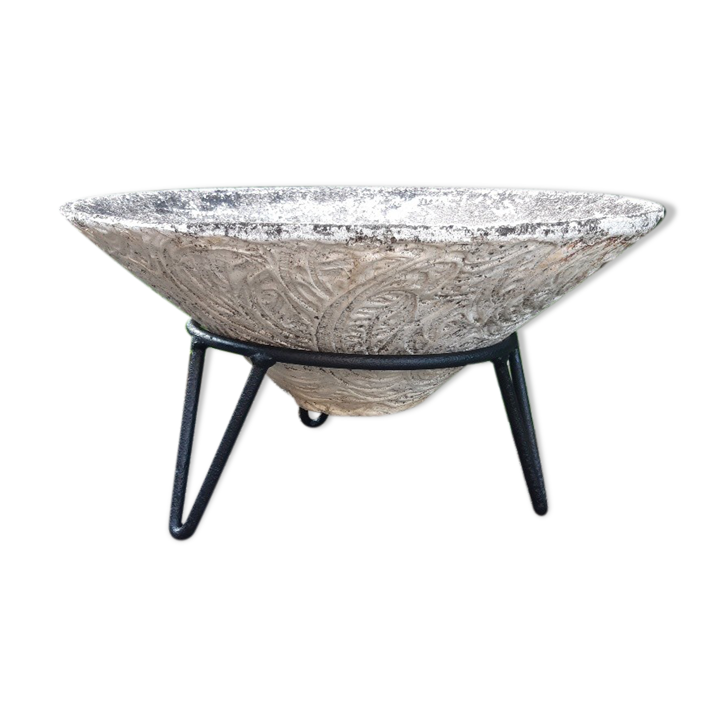 Conical planter on tripod stand 1950