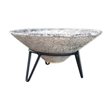 Conical planter on tripod stand 1950