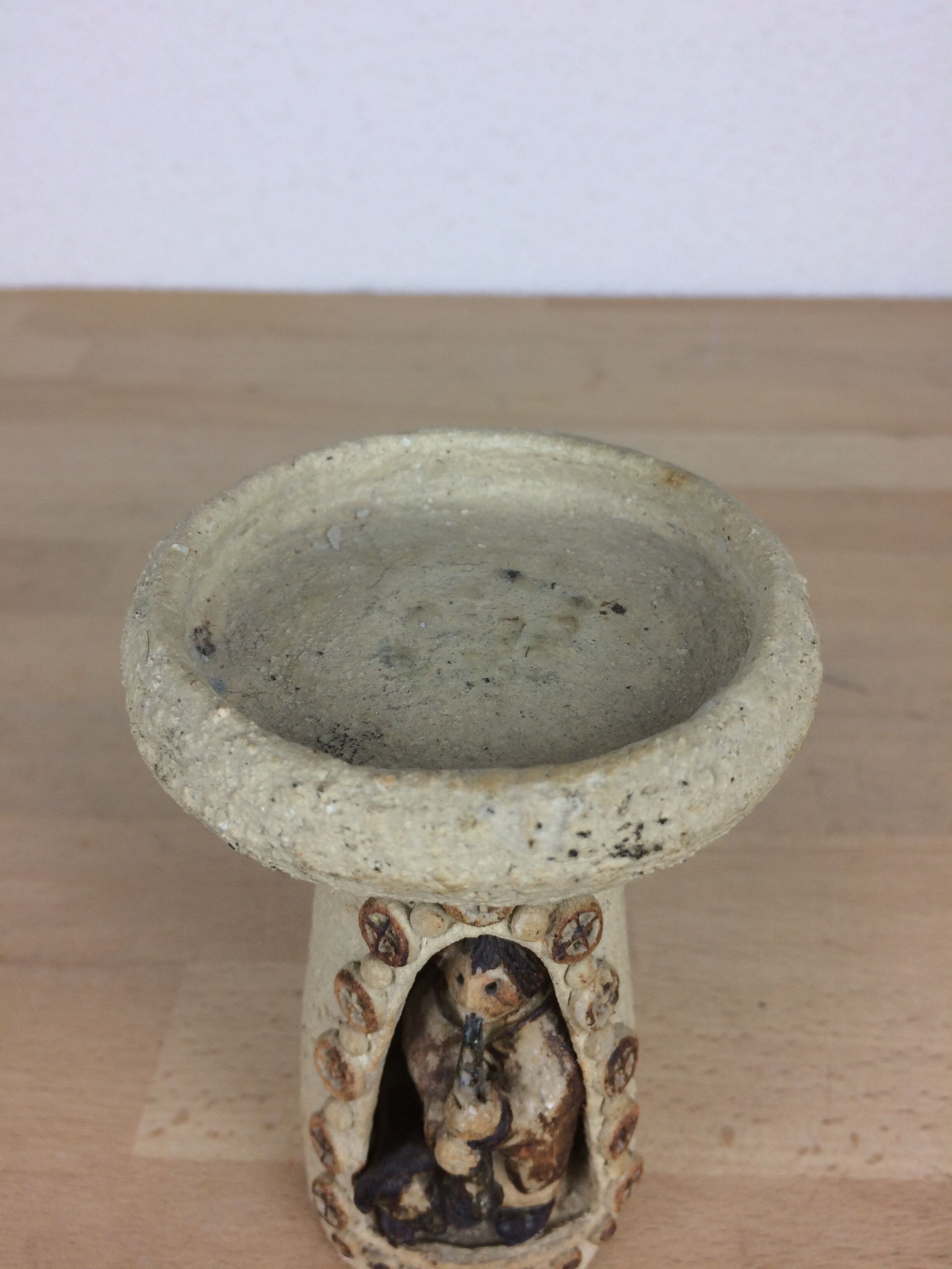 Ceramic candle holder 50 shepherd character and his dog