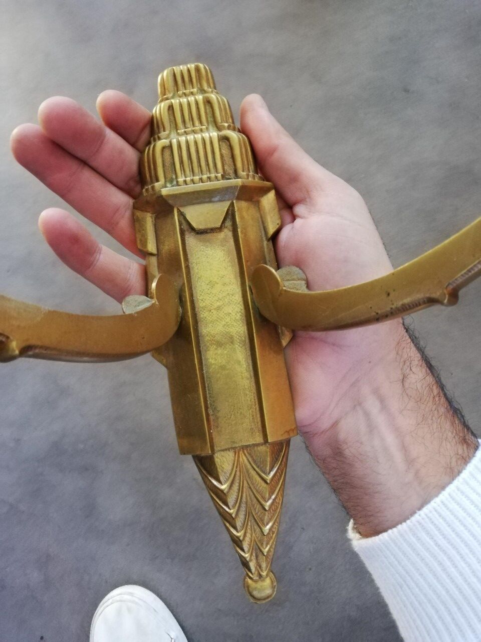 Art Deco wall lamp 30s in bronze