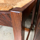 6 chairs rush Wenge Brutalist Mid Century