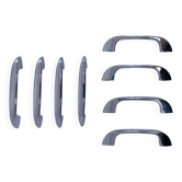 eight chrome steel handles 1970s design