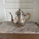 Antique Silver-Plated Metal Teapot Art Deco