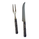 Silea 2-piece grape cutting service in silver-plated metal