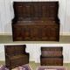 English storage bench in modern fir
