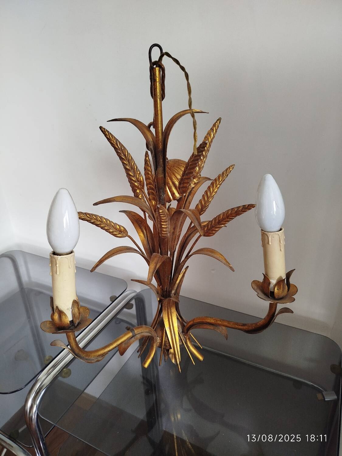Italian gilded chandelier – 60s/70s
