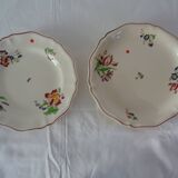 2 plats assiettes de présentation Sarreguemines 526112 faience fleurs STRASBOURG