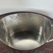 Silver-plated hammered and polished champagne bucket / basin