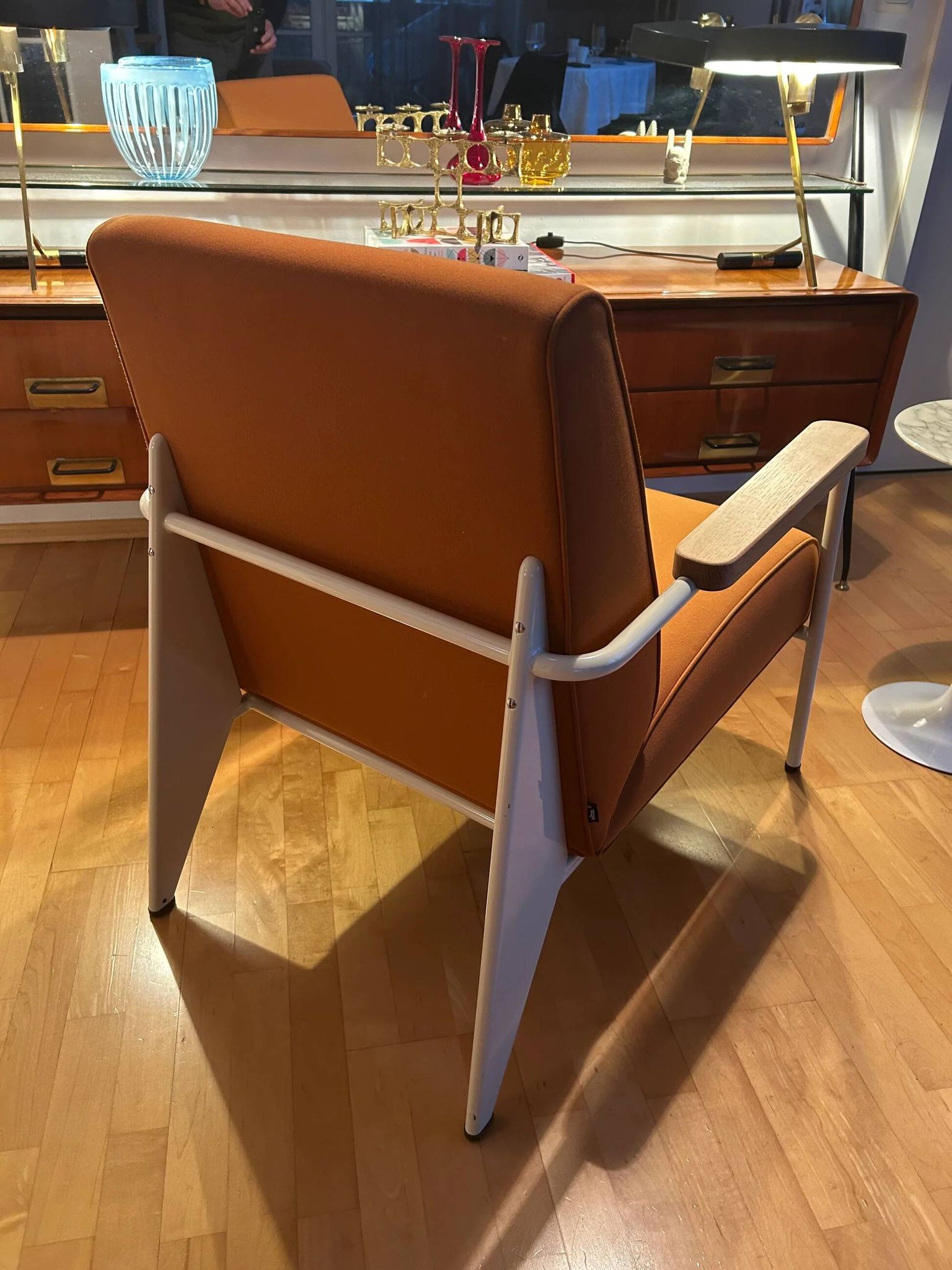 Armchair designed by Jean Prouvé in 1939, by Vitra, Switzerland.