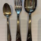 Complete service in silver-plated metal, reinforced silvering (1970s)