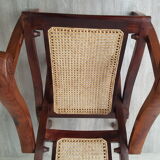 Vintage Viennese weave folding armchair